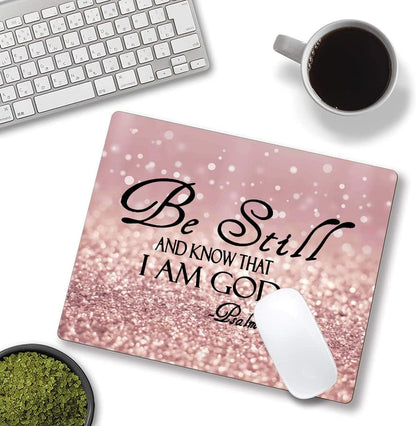 Mouse Pad, Premium-Textured Mouse Mat, Non-Slip Rubber Base Mousepad for Laptop, Computer & PC,9.5×7.9 in,Bible Be Still