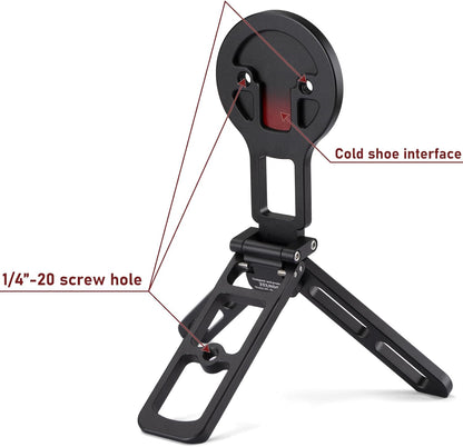 for MagSafe Pocket Tripod Stand – Magnetic Phone Stand for iPhone 16/15/14/13/12 Series | Adjustable Angle, 20 N52 Strong Magnets, Full Metal Build, Foldable & Mag Case Compatible