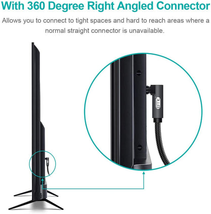 EMK 90 Degree Toslink Optical Cable 360 Degree Free-Rotating Plug Fiber Optic Cable S/PDIF Toslink Male to Male for Home Theater, Sound Bar, TV, PS4, Xbox,Grey (50ft/15m)