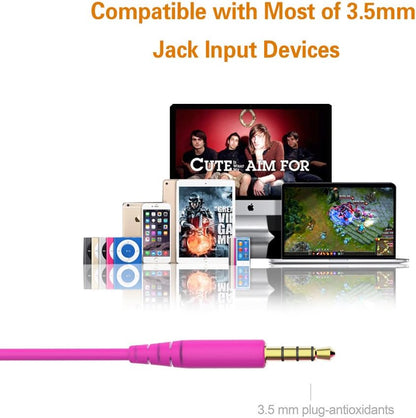 MAXROCK (TM Super Mini Total Soft Silicon Earbuds Headphones with Mic Music Sleep Choice for Cellphones Ipad Tablet Mp3 Laptop and Most 3.5mm Audio Player (Pink)