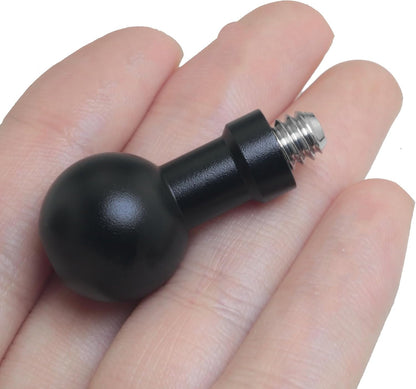 2PCS 17mm Ball Head to 1/4 Stainless Steel Short Screw Connection Rod Car Mobile Phone Navigation Mount Motorcycle Rearview Mirror Accessories Camera Camera Connection Accessories