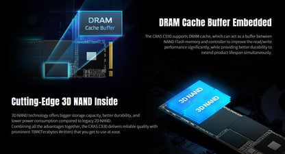 KLEVV CRAS C930 2TB M.2 2280 NVMe PCIe Gen4x4 Internal Gaming SSD Aluminium Heatsink Included, Compatible with PS5, up to 7400MB/s with DRAM Cash (K02TBM2SP0-C93)