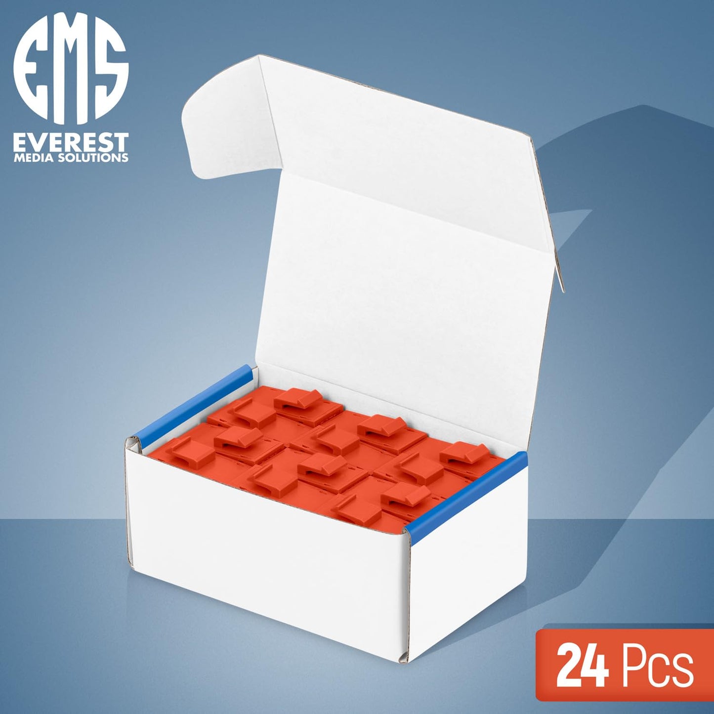 Everest Cat6 RJ45 Keystone Coupler (24-Pack) in Orange - RJ45 Coupler - Cat 6 Couplers - Female to Female Cat6 Keystone Jacks - Ethernet Couplers - Ethernet Cable Extender
