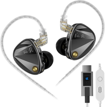 KZ Vader Pro USB C Headphones, in-Ear Monitors Triple Dynamic Driver IEM for Samsung S25 S24 S23 FE S22 S21 S20 A53 A54 Type C Noise Isolating Fit IEM Built-in DSP with EQ for iPhone 16 Pro (Type-C)
