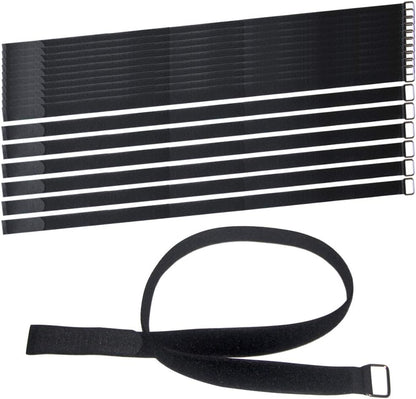 36 inch Cable Strap with Buckle - 16 PACK Hook and Loop Fastening Straps - Adjustable Nylon Extend Securing Strap