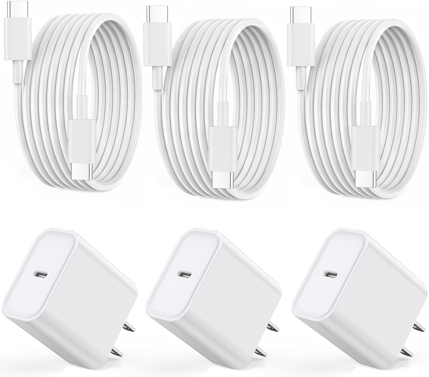Fast Charger for iPhone 16 15, 3Pack USB C iPad Charge PD Fast Charger Block 6FT Long USB C to Type C i Phone 16 15 Charging Cable Cord for iPhone 16/16 Pro/Plus/15/15 Pro/Pro Max,iPad Pro 12.9/11inch