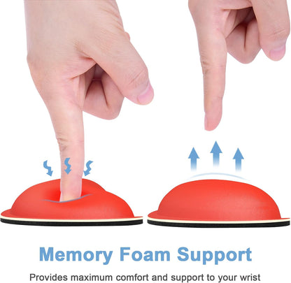 Dapesuom Mouse Wrist Rest, Cute Ergonomic Memory Foam Mouse Wrist for Computer Desk Mats Support, Hand Rest Pad Cushion for Gaming, Office, Laptop, Men, Women, Pain Relief & Easy Typing, Red