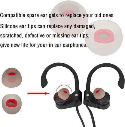 Silicone Earbud Covers - Replacement Ear Tips for In-Ear Headphones - S, M, L - 9 Pairs