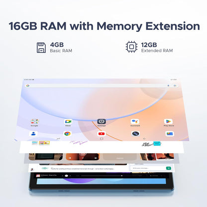 DOOGEE U10 10 inch Tablet with Keyboard, Android 15 Tablet 16GB+128GB/2TB Expand, 2.0GHz Quad Core Gaming Tablets,5060mAh,1280x800 IPS HD Touchscreen,WiFi 6,Dual Camera,BT5.0,Widevine L1,Purple