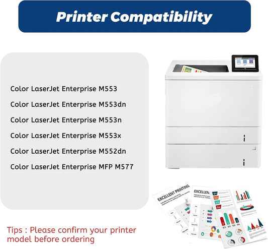 508A Cyan Toner Cartridge, Replacement Compatible for HP M553 508A 508X CF361A CF361X for Color Enterprise M553dn M553n M553x MFP M577 M577z M577dn M577f M577c Printer (1-Pack)