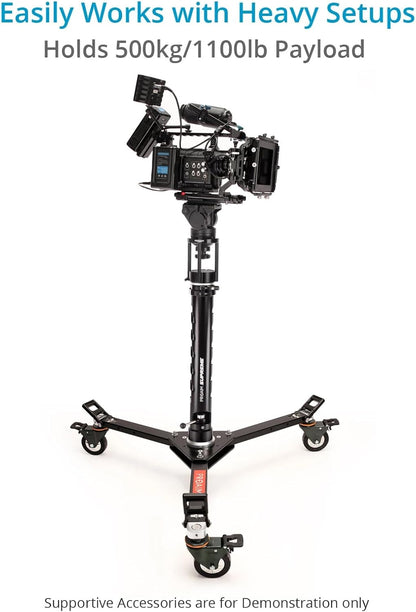 PROAIM Lineo Portable Video Camera Floor Dolly. Heavy-Duty Professional Studio Dolly. Payload up to 500kg/1100lb (P-PRT-D)