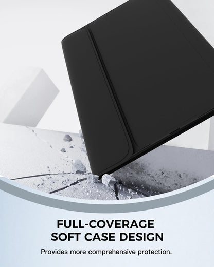 NOKBABO for iPad 11th 10th Generation Case with Keyboard, Magnetic Wireless Detachable Folio case with Pencil Holder, Keyboard for iPad 11th(A16,2025) & ipad 10th Generation(2022) - Black