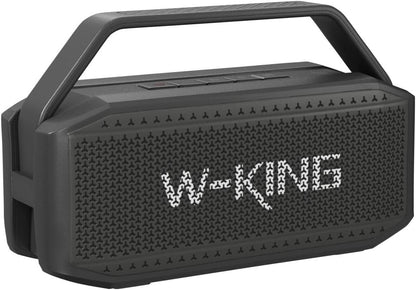 W-KING Portable Loud Bluetooth Speaker, 100W Max Waterproof Outdoor Speakers Bluetooth Wireless, IPX6 Party Big Large Speaker Boombox, 60W Exlarge Deep Bass Passive Radiator/40H/Power Bank/TF/AUX/EQ