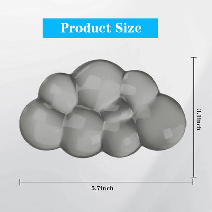 Gel Cloud Mouse Wrist Rest, Cute Wrist Support and Arm Support for Mouse Rest Typing Pain Relief，Suitable for Office/Computer/Laptop/Gaming (Transparent Gray)