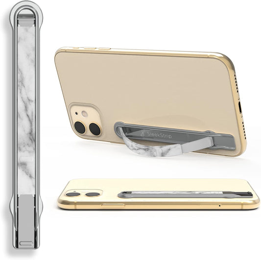 SleekGrip Premium: Swappable Phone Stand & Phone Grip - Ultra Thin Convertible Grip Holder Fits Most iPhone and Android Cases, Phone Strap Compatible with Wireless Chargers and Car Mounts