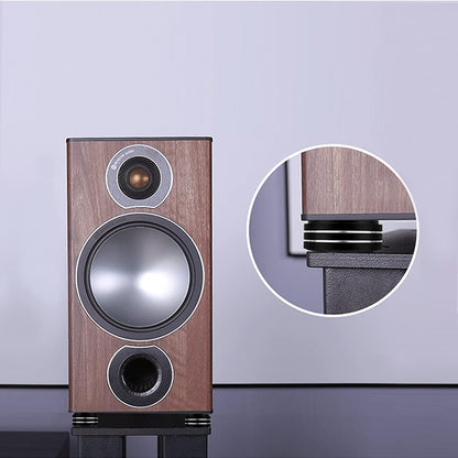 Tertullus 4 Pcs HiFi Speaker Isolation Feet 40x20mm Aluminum Speaker Spike Pad for Turntable, Subwoofers, Amplifier, HiFi Devices, Dac, Recorder, Cd (Black)