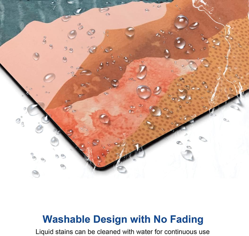 Mouse Pad, Colorful Abstract Mountain Mouse Pads, Square Washable Cloth Personalized Mouse Mat with Design, Gaming Office Home Non-Slip Rubber Base Computer Mousepad