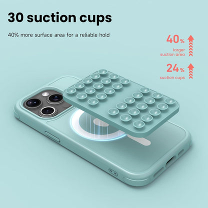 Patented Magnetic Sticky Phone Suction Grip Mount for MagSafe Case,Magnet Silicone Portable Stand Holder for iPhone 16/15/14/13/12 Series and Android, Hands-Free Selfies and Videos,Cactus