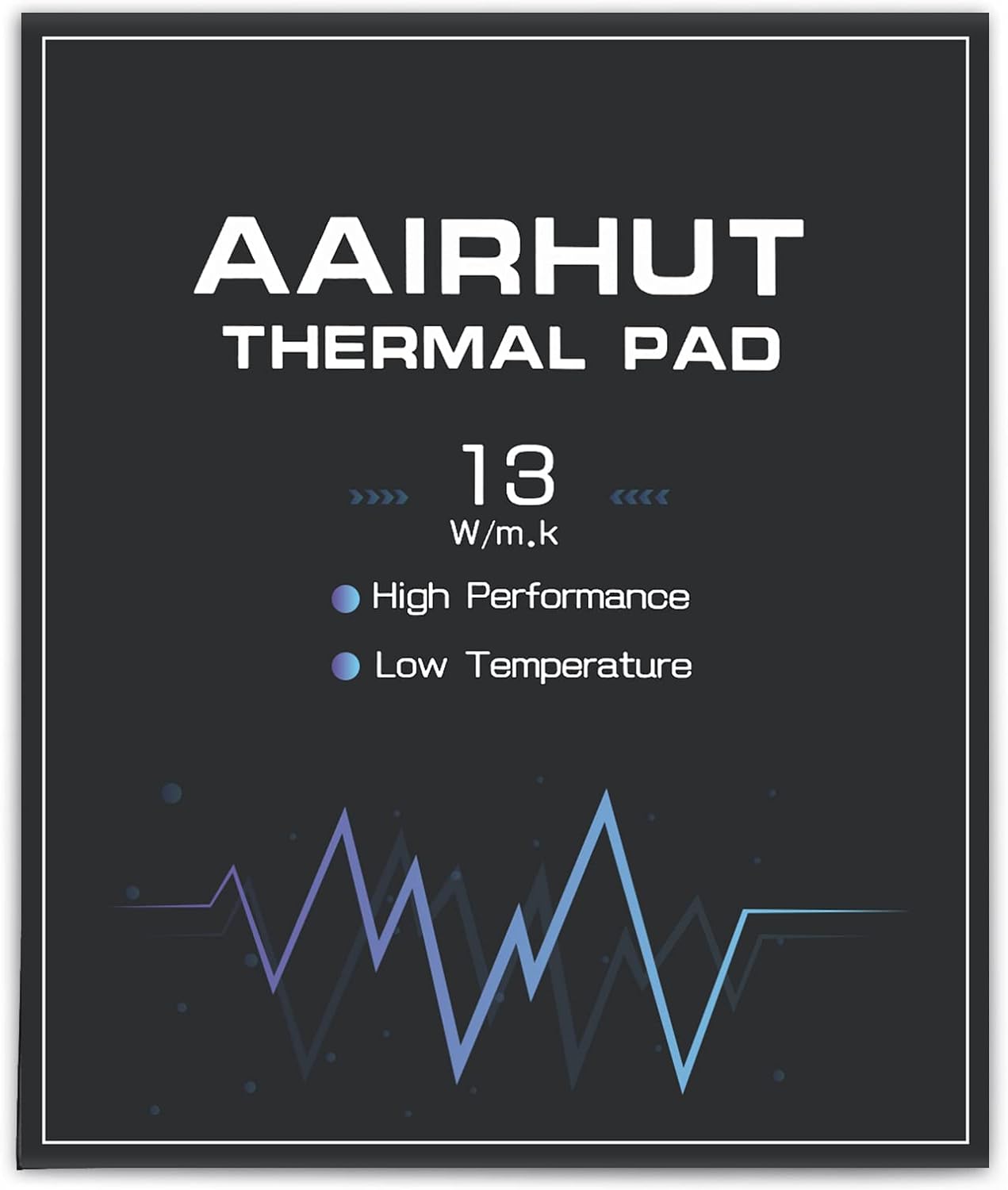 Aairhut Thermal Pad 13W/mK, 120x120x1mm Silicone Cooling Pad GPU CPU Non Conductive Heat Resistance Extreme Odyssey Cover with Dual Self-Adhesive Films for PC Laptop Heatsink/GPU/CPU/LED