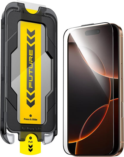 AOHI 9H+ Tempered Glass for iPhone 16 Pro Max Screen Protector Military Grade Shatterproof & Longest Durable Ultra-tough Glass Film with Flawless Fit Tray, 6.9-Inch HD Clear, Scratch Resistant