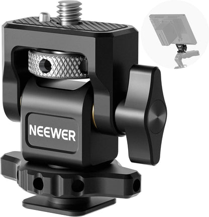 NEEWER Camera Monitor Mount with Cold Shoe, Anti Twist 1/4" Screw for 5" & 7" Field Monitor Compatible with Atomos Ninja V, 360° Swivel & Adjustable 180° Tilt Damping, Compatible with SmallRig, MA006