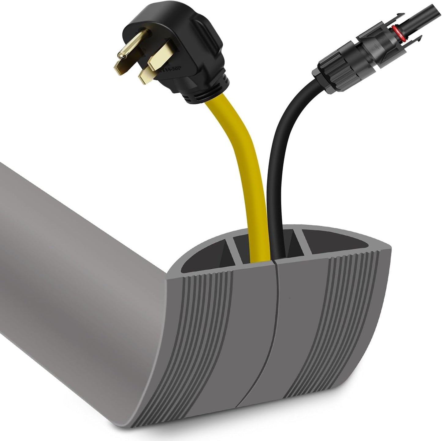 Floor Cord Cover 3.3FT Cord Covers for Wires on Floor Protect Wires & Prevent Trip Hazards, Easy to Cut for Home, Office, School, Concerts, Cavity W0.6in x H0.32in