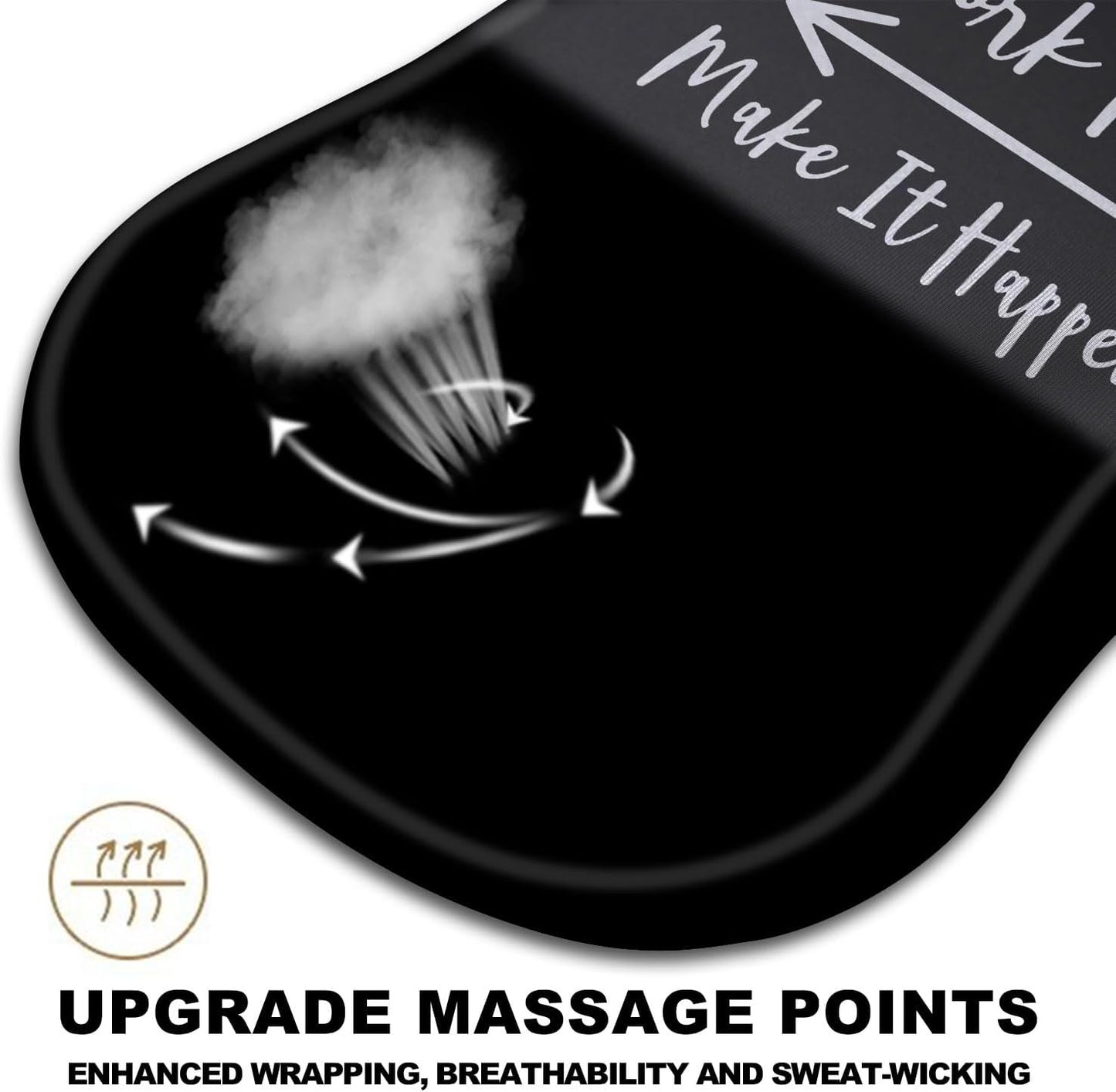 Mouse Pad Wrist Support, Ergonomic Mouse Pad with Massage Dot, Comfortable Computer Mouse Pad for Laptop, Wrist Rest Pain Relief Mousepad with Non-Slip PU Base for Office & Home, 12 x 8 in