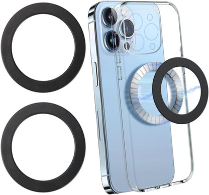for Magsafe Magnetic Ring 2 Pack Compatibile with MagSafe Accessories/Charger/Mount/Wallet/Case/Kindle for New iPhone 16/15/14/13/12/11, Pixel 9, Samsung Galaxy Z Fold/Z Flip/S and More