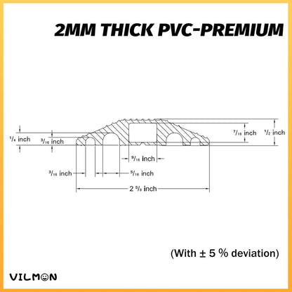 6FT Floor Cord Cover-Cord Cover Floor,Power Cable Protector Soft Extension Floor Cable Cover to Organize and Protect Wire on Floor, Electrical Cord Covers for Floor (6ft)