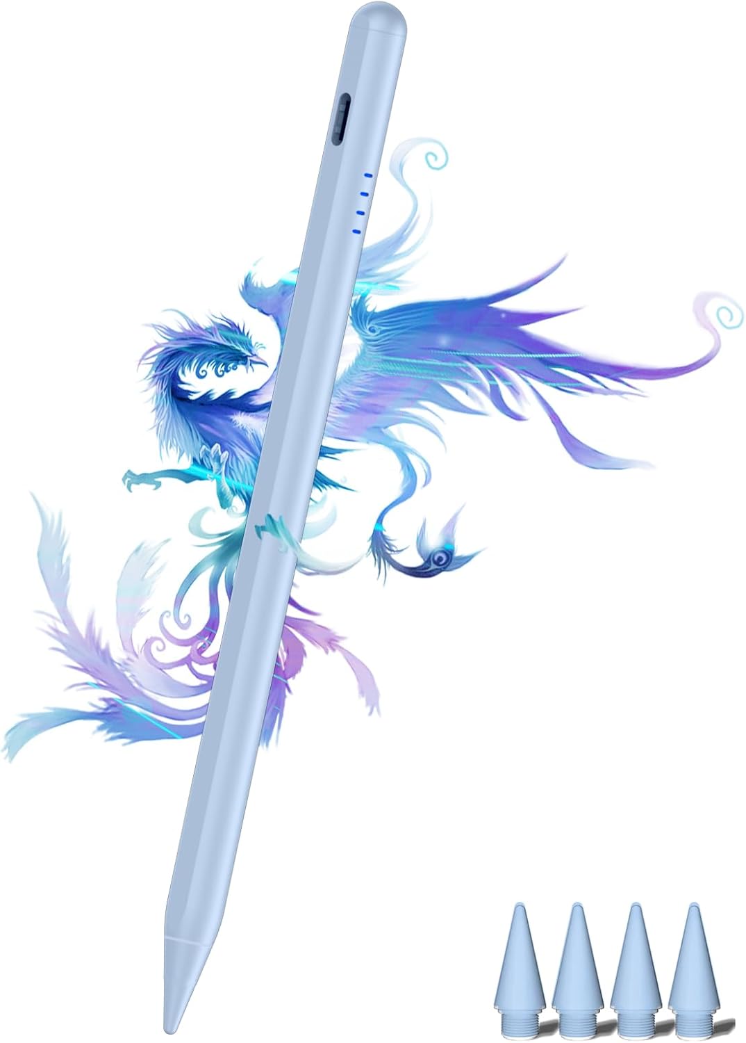 Stylus Pen for iPad 9th&10th - Fast Charge for iPad Pencil Palm Rejection Active Pen Compatible with (2018-2025) Apple iPad 6/7/8/9/10/11(A16), iPad Pro 11"/12.9"/M4, Mini 5/6, Air 3/4/5/M2/M3 (Blue)