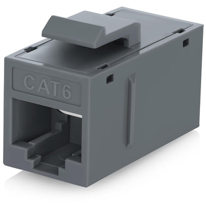 Everest 48-Pack RJ45 CAT6 Keystone Coupler - Female to Female - Cat6, Cat5e Compatible - Ethernet Coupler - Gray