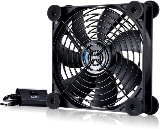 USB 120mm Quiet Fan, 5V USB Portable Cooling Fan for Flat Panel TV Receiver Router DVR PlayStation Xbox Computer Cabinet Cooler