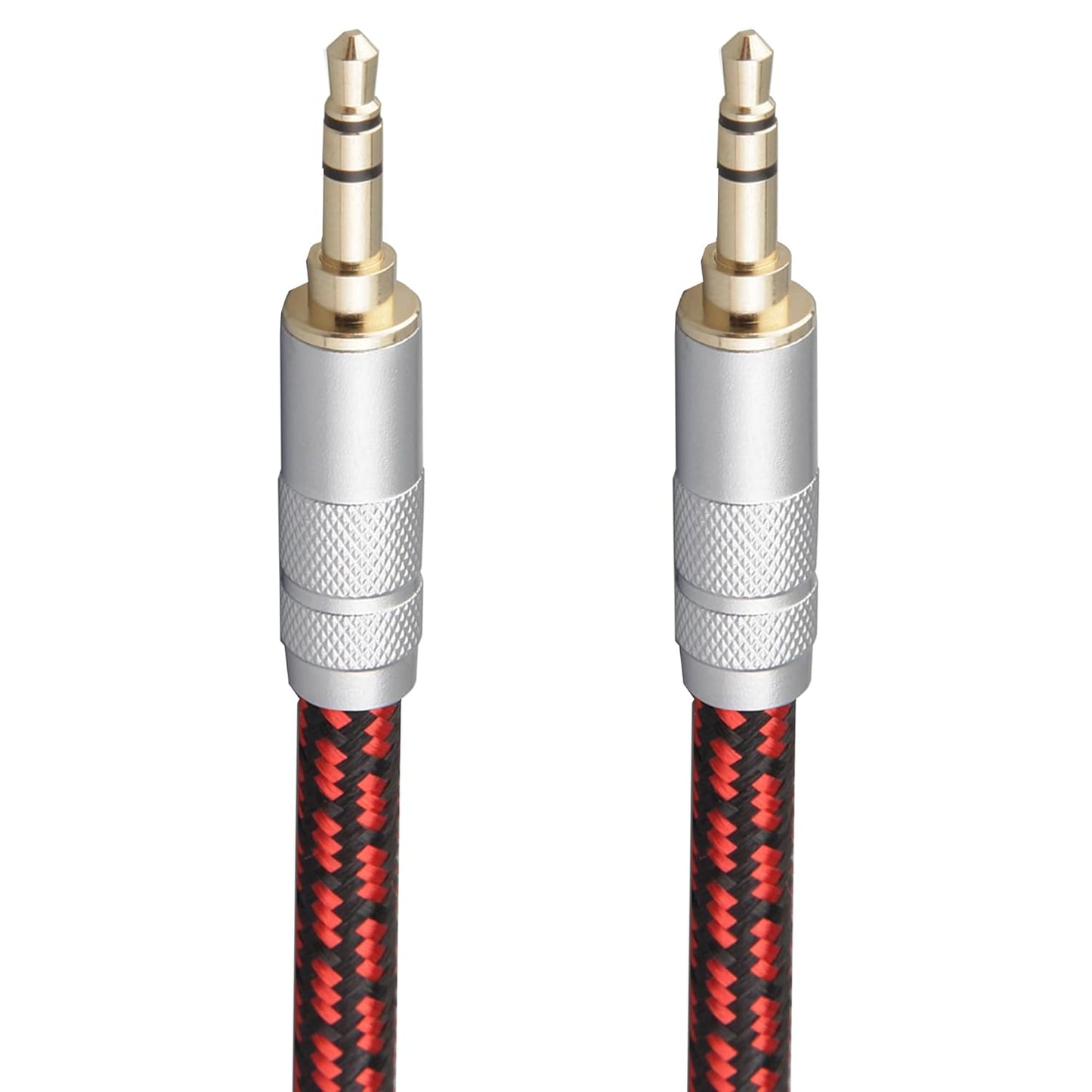 Audiophile High Purity Copper Aux Audio Cable 3.5mm Male to 3.5mm Male Audio Auxiliary Cord Gold-Plated Stereo HiFi Adapter Cable (Straight to Straight, 9.8ft/3m)