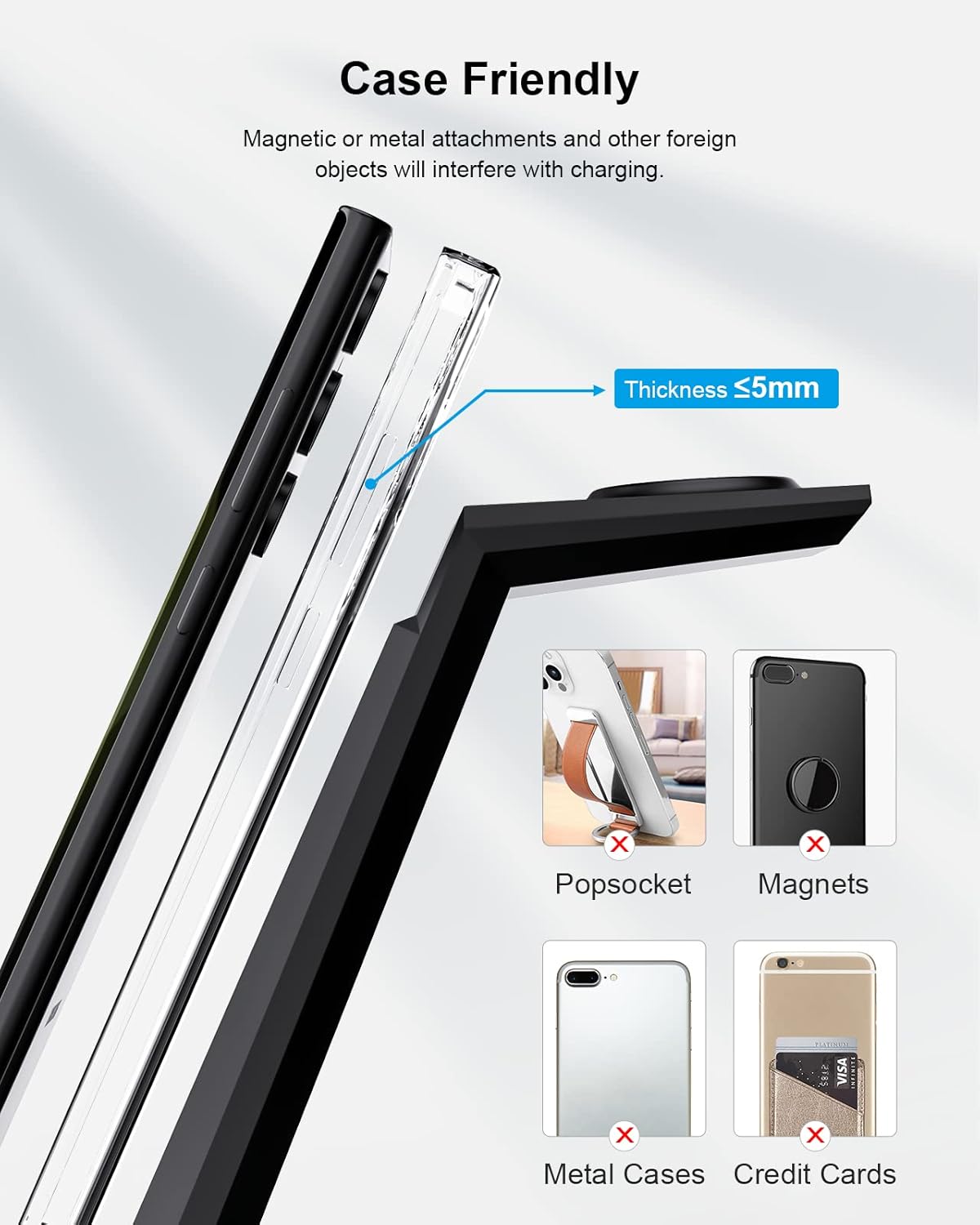 Wireless Charger for Samsung - NANAMI 3 in 1 Charging Station for Multiple Devices, Fast Charger Stand for Galaxy S25 S24 S23 Ultra S22 S21 Z Flip Fold 4,Galaxy Watch 6/5/5 Pro/4/3, Galaxy Buds 2 Pro