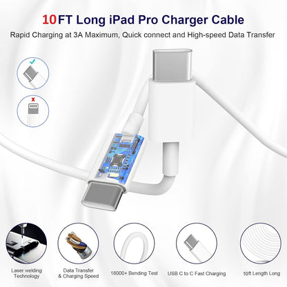 Matsusho iPhone 16 15 Charger Fast Charging 10 FT, 2 Pack 20W USB C Wall Charger Block with 10FT Long Type C to C Charging Cable for iPhone 16/16 Plus/16 Pro/16 Pro Max/15/15 Pro/15 Pro Max/15 Plus