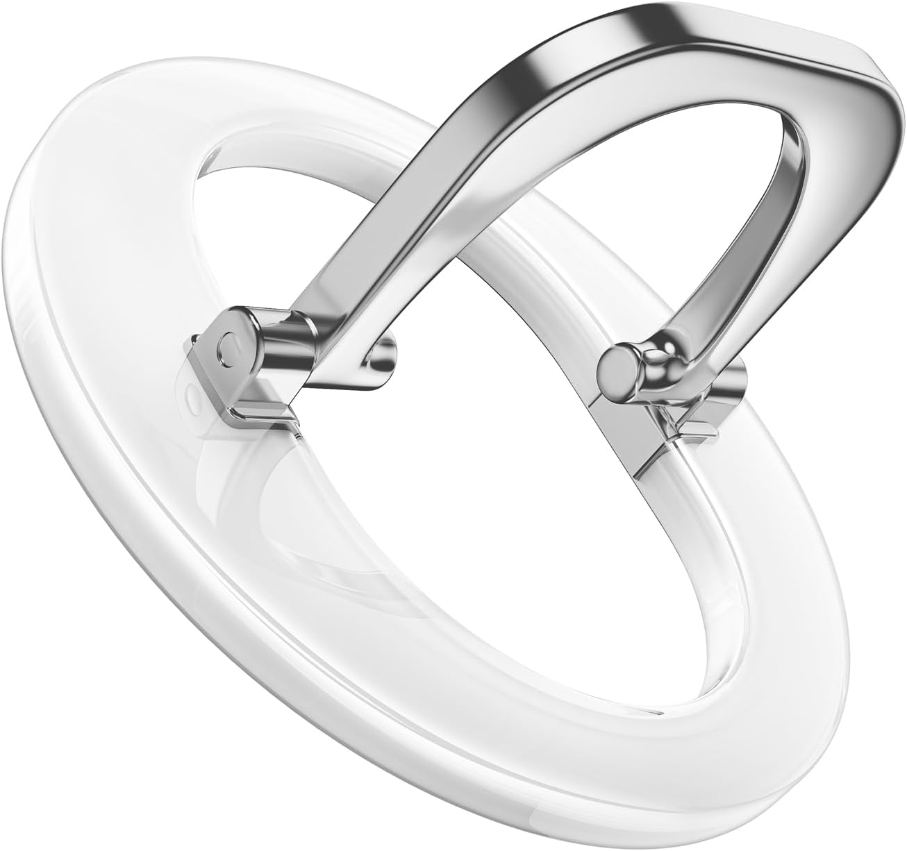 SUPERONE for MagSafe Phone Grip, Adjustable Magnetic Phone Ring Holder Removable Finger Phone Ring Kickstand Compatible with MagSafe Accessories Only for iPhone 16 & 15 & 14 & 13 & 12 Series - White