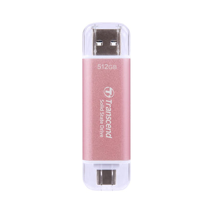 Transcend 512GB External SSD, Up to 1,050MB/s, Dual USB Flash Drive for iPhone&iPad&Mac, Windows&Android, Tablet&PC, Smart TV, USB 3.2 Gen 2 Thumb Drive Photo Stick, 2-in-1 Type C &Type A Memory Stick