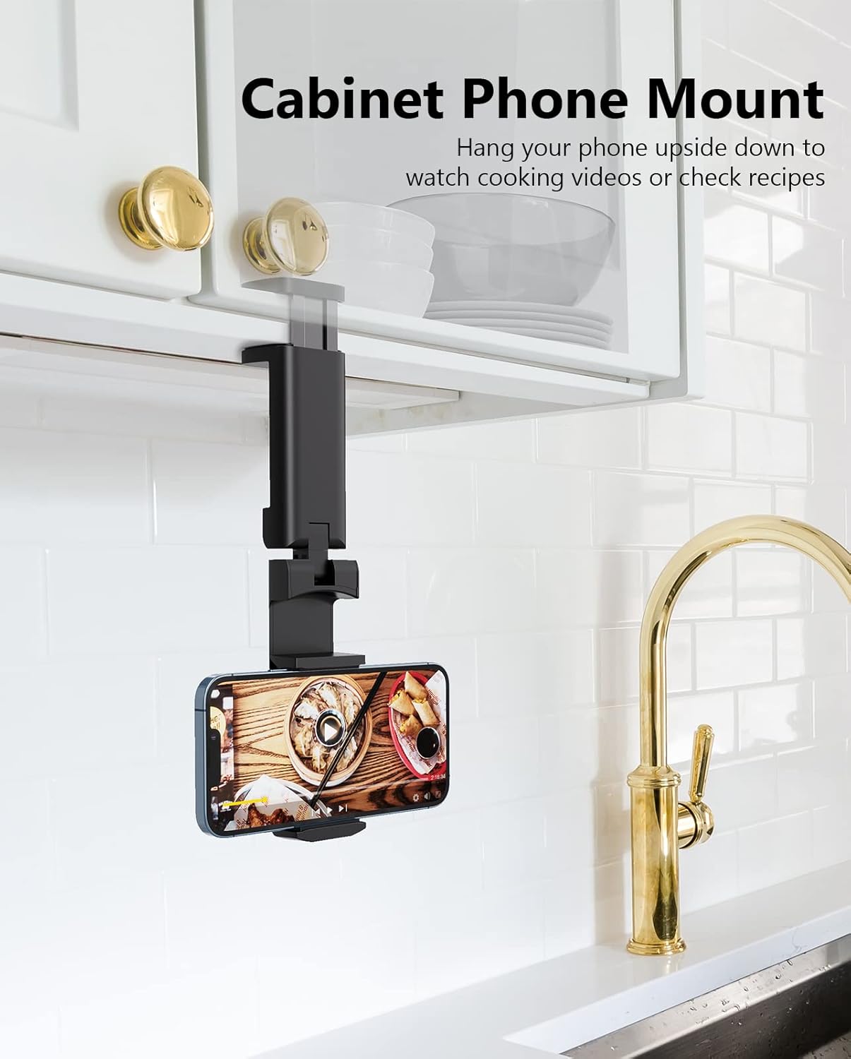 MiiKARE Airplane Travel Essentials Phone Holder, Universal Handsfree Phone Mount for Flying with 360 Degree Rotation, Accessory for Airplane, Travel Must Haves Phone Stand for Desk, Black&Black