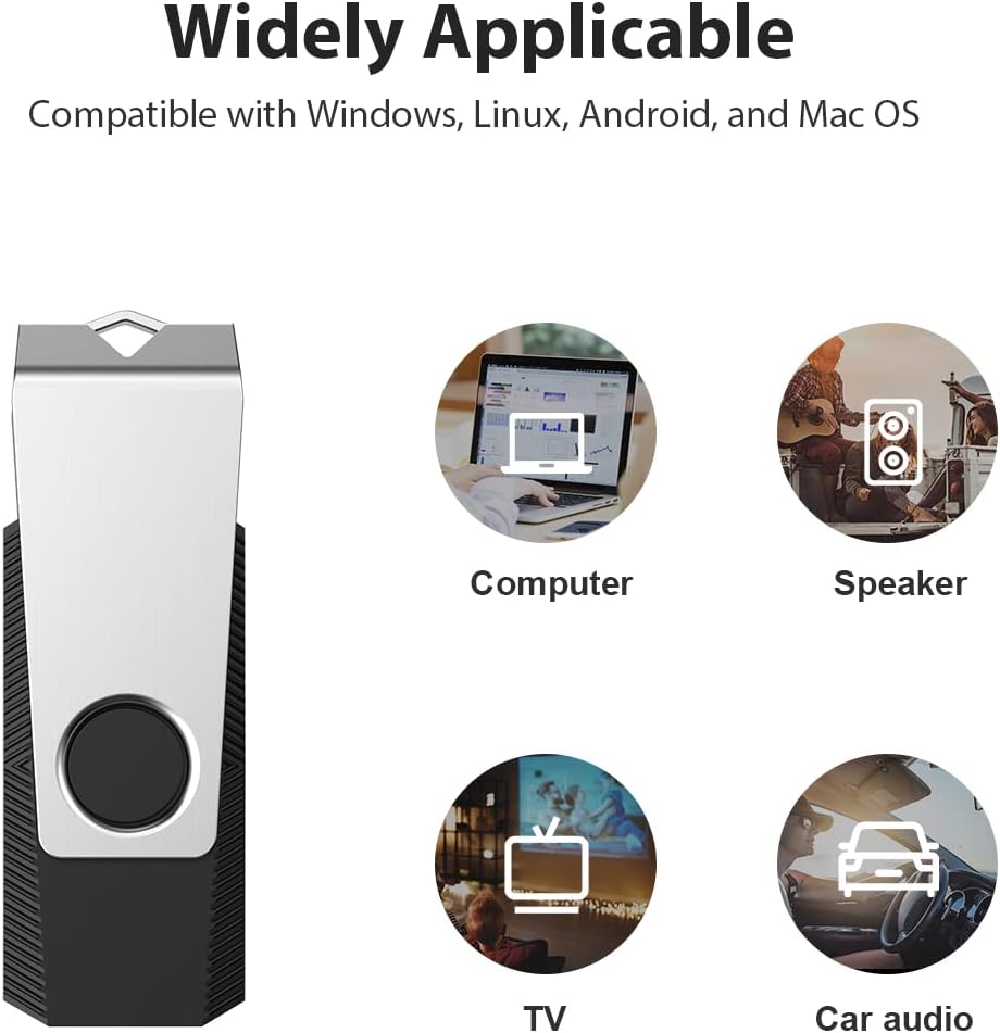 Aiibe 64GB Flash Drive 2 Pack 64GB USB Flash Drive Thumb Drive Zip Drive USB 2.0 Memory Stick USB Drive with Keychain (64G, 2 Colors: Black Green)