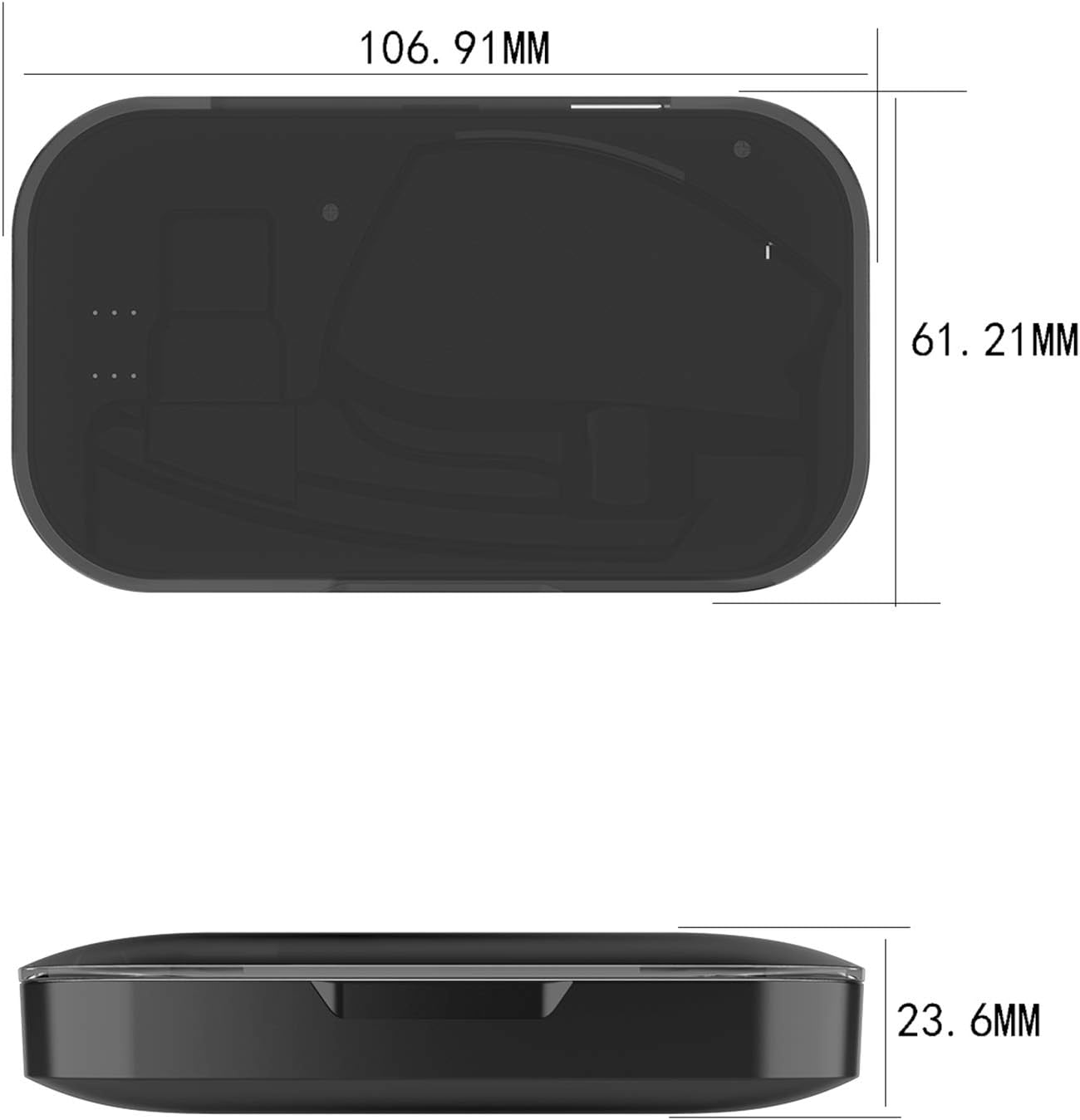 Power Charging Case Compatible with Plantronics Bluetooth Headset Voyager Legend, 2-in-1 Portable Charger Case with LED Status(Only Include The Charging Case)
