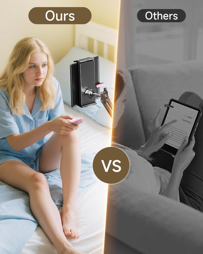 Floor Stand for Kindle with Remote Page Turner, Holder Stand for Reading in Bed with Clicker – for Kindle Paperwhite, Oasis,Tablet, iPhone and More 4.7-11 inch,Pink Remote