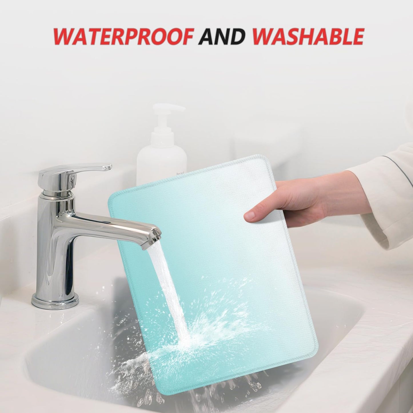 ITNRSIIET Mouse Pad Non-Slip Rubber Base Smooth Surface Stitched Edges Waterproof Durable Compatible with All Mice for Office & Gaming, Desk Accessory, 10.2x8.3x0.12 inch, Sky Gradient