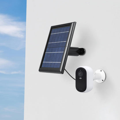 Wasserstein Solar Panel Compatible with Arlo Essential 2K Outdoor Security Camera (2nd Gen) / XL (2nd Gen) & Essential Spotlight (Camera NOT Included) - (1-Pack, Black)