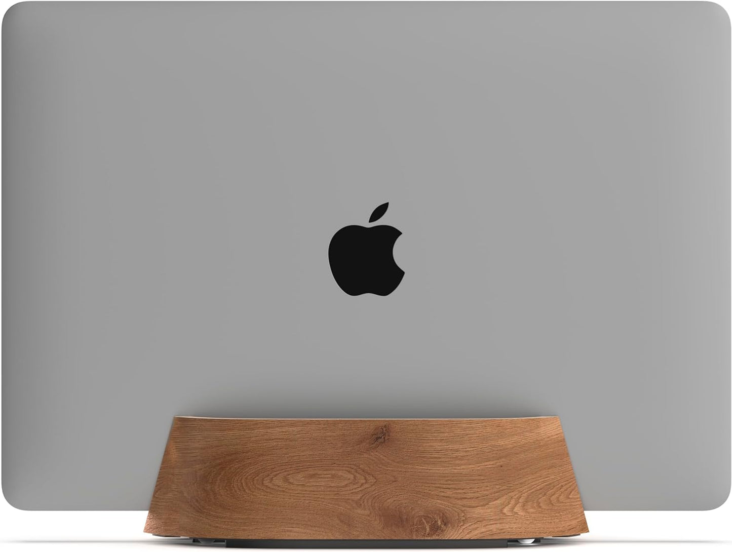 HumanCentric Vertical Laptop Stand in Black Walnut Wood, Upright Adjustable Holder and Dock, Laptop Vertical Stand Fits MacBook Pro and Other Laptops .5" to 1.5", Clamshell Compatible