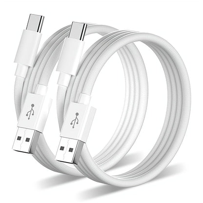 [2-Pack 10 ft] Woven USB-C Cable for Apple iPhone 16 Charger MFi Certified Extra Long USB A to Type C Charge Cord Fast Charging for iPhone 16 Pro Max/16 Plus/15 Pro Max/15/CarPlay/iPad Pro (White)