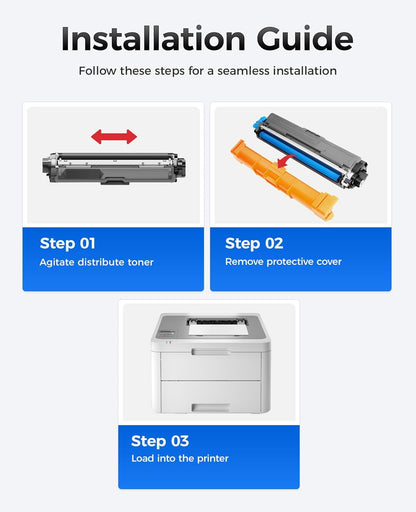 TN227 Toner Cartridge Set 4-Pack Replacement for Brother TN-227 TN223 Compatible with Color HL-L3270CDW HL-L3210CW MFC-L3770CDW HL-L3290CDW MFC-L3750CDW L3710CW HL-L3230CDW L3230CDN Printer Ink Black