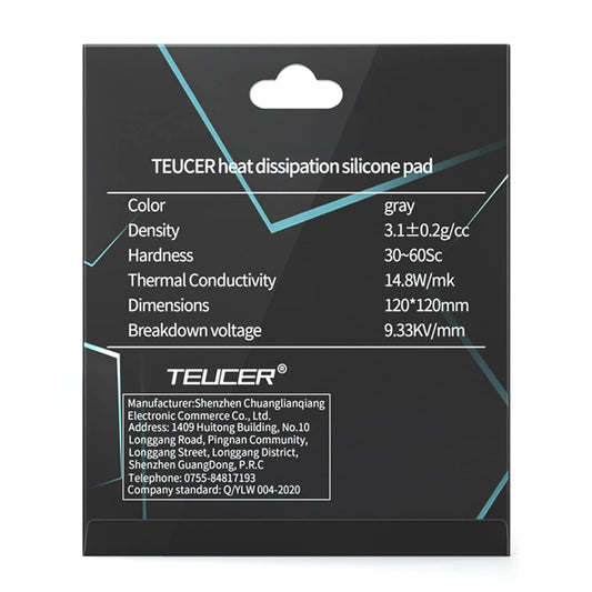 Thermal Pad 14.8 W/mK, 120x120x0.5mm, Non Conductive Heat Resistance High Temperature Resistance, Silicone Thermal Pads for Laptop Heatsink GPU CPU LED Cooler (0.5mm)