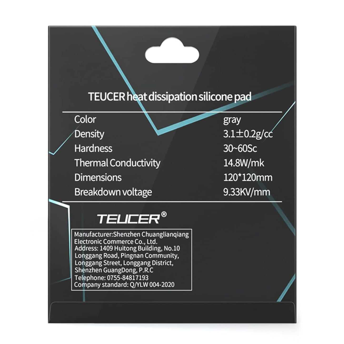 Thermal Pad 14.8 W/mK, 120x120x1.5mm, Non Conductive, High Temp Resistance, Silicone, For Laptop, GPU, CPU, LED Cooler