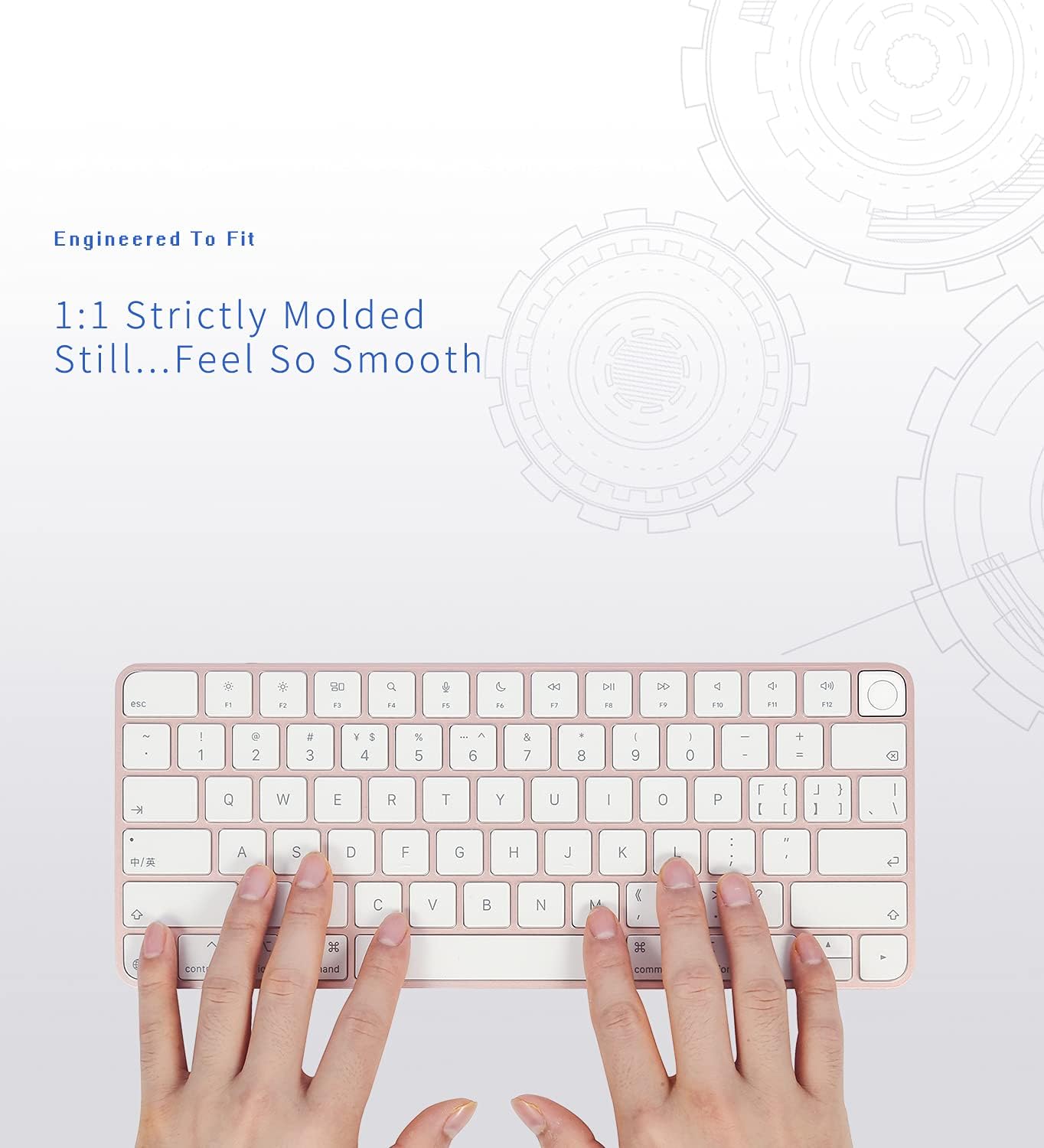 Keyboard Cover for New M4 iMac Magic Keyboard (Model A3118/A2449, Touch ID Version, w/o Numeric Key) - Ultra Thin, Protective and Clear Keyboard Cover Protector Skin