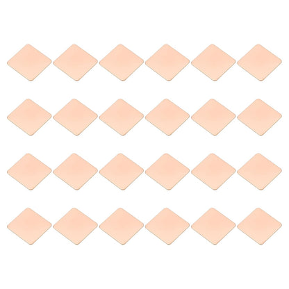 PATIKIL Copper Heatsink Pad Shims, 24 Pcs 20x20x0.5mm Copper Pad Shim IC Chipset GPU CPU Thermal Heatsink for Cooling Laptop Desktop Computer